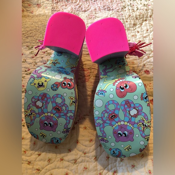 Irregular Choice NIB Balloons and Cake Block Heels Lilac Sz 39 - Picture 6 of 7